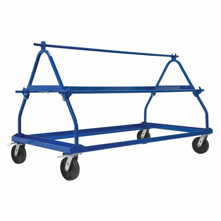 VESTIL Shrink Wrap Roll Cart 3 Roll Capacity 450 lb Glass-Filled Nylon Caster MSW-72-3